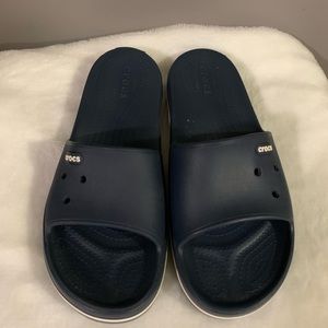 Crocs Crocband Blue Slippers Round Toe Mens 10 Womens 12